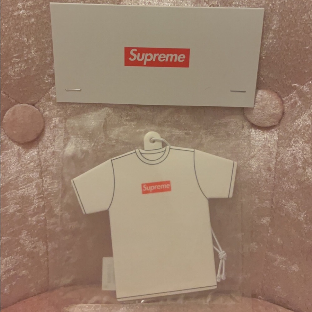 Supreme white tee car air freshener